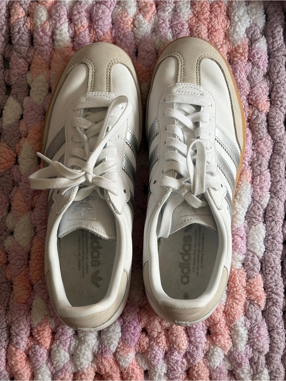 adidas White and Tan Women's Sneakers